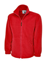 Heavyweight Full Zip Fleece Jacket - Red