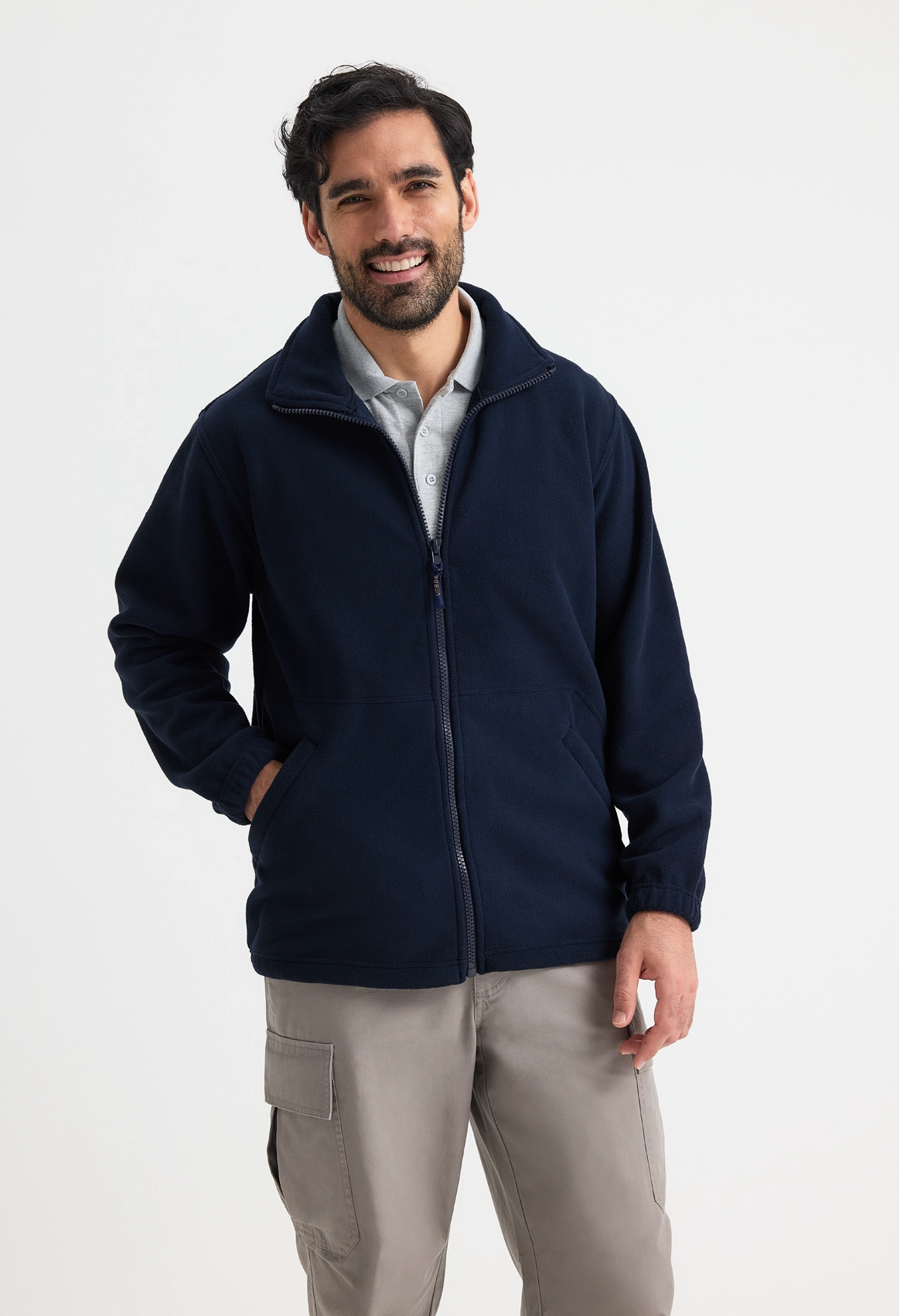Heavyweight Full Zip Fleece Jacket - Bottle Green