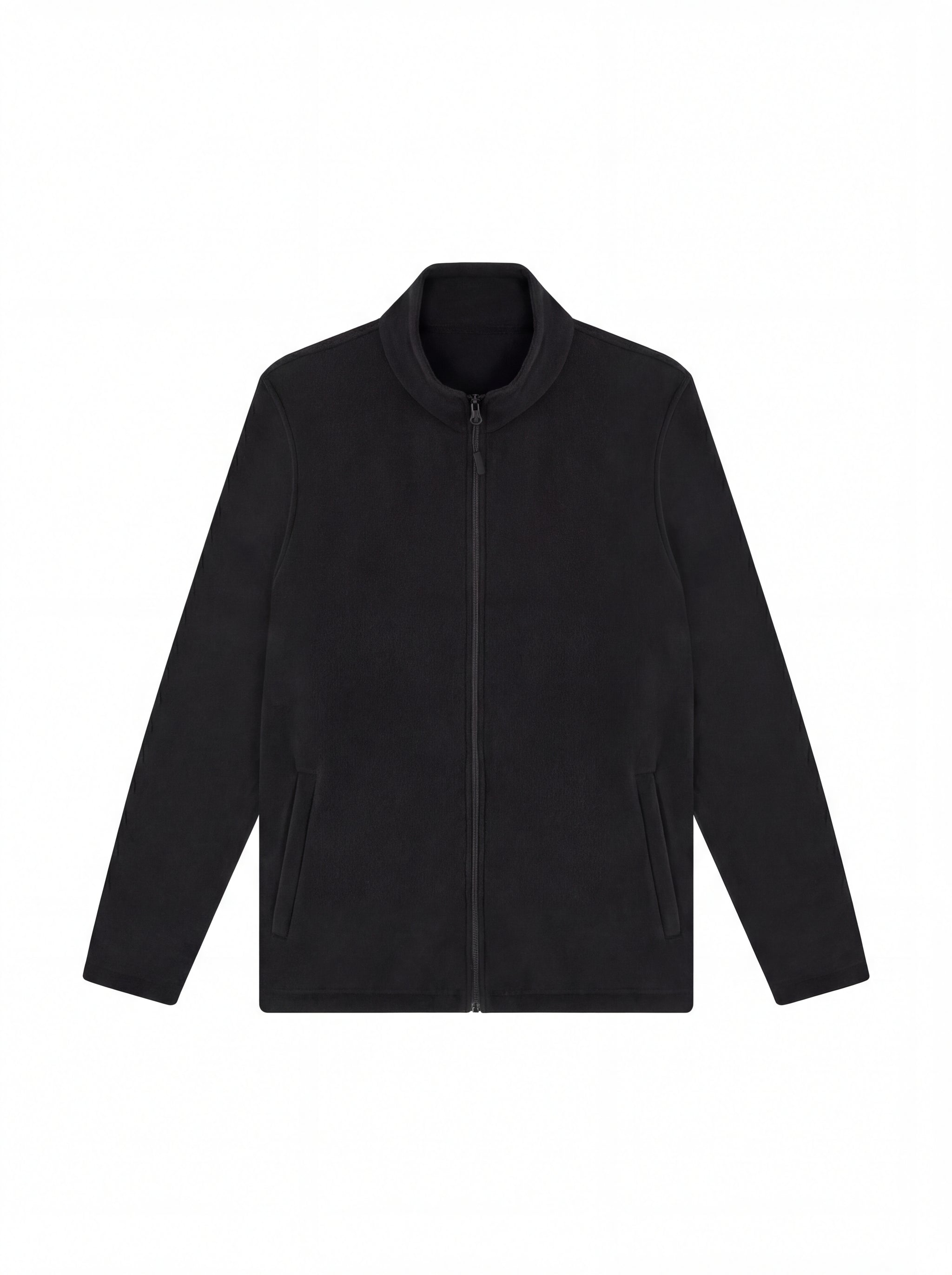 Lightweight Full Zip Microfleece Jacket - Black