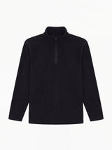 Lightweight Quarter Zip Microfleece Jacket - Black