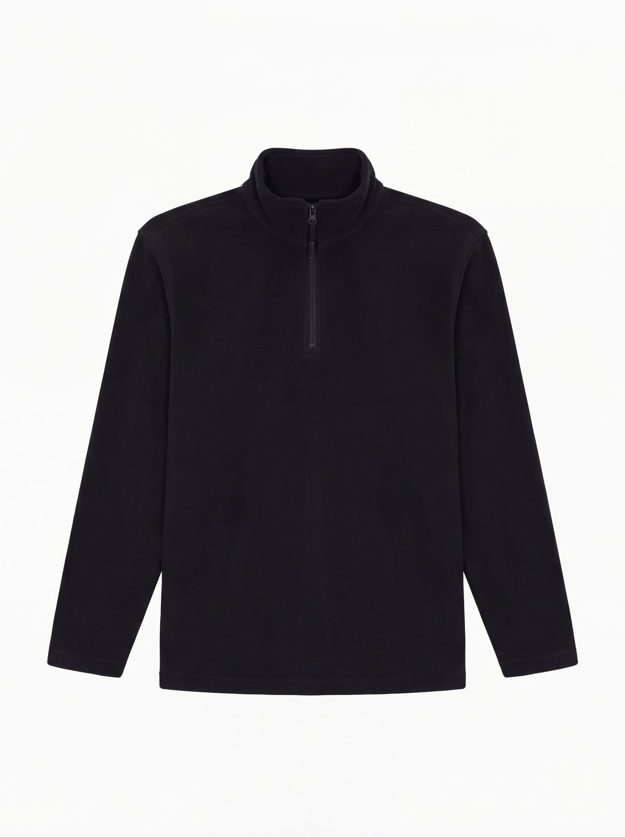 Lightweight Quarter Zip Microfleece Jacket - Black