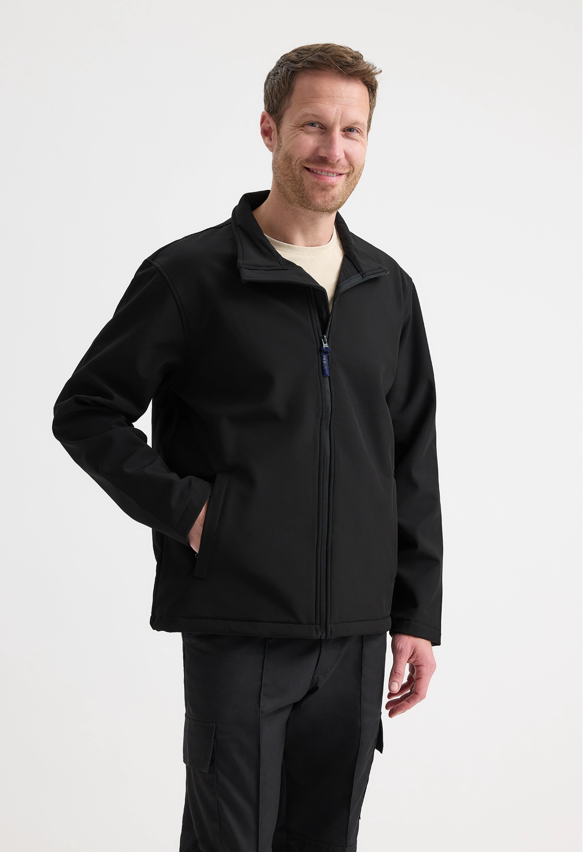 Classic Full Zip Soft Shell Jacket - Black
