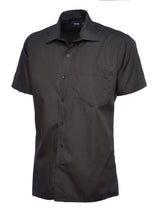 Mens Poplin Half Sleeve Shirt - Black