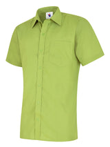 Mens Poplin Half Sleeve Shirt - Lime