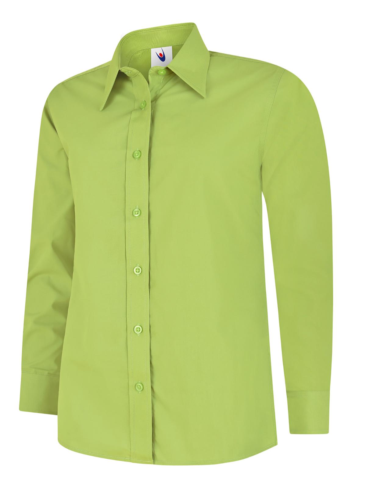 Ladies Poplin Full Sleeve Shirt - Lime