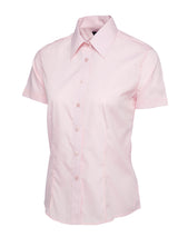 Ladies Poplin Half Sleeve Shirt - Pink