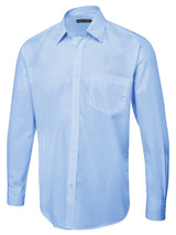 Men's Long Sleeve Poplin Shirt - Light Blue