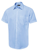 Men's Short Sleeve Poplin Shirt - Light Blue