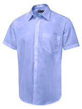 Men's Short Sleeve Poplin Shirt - Mid Blue