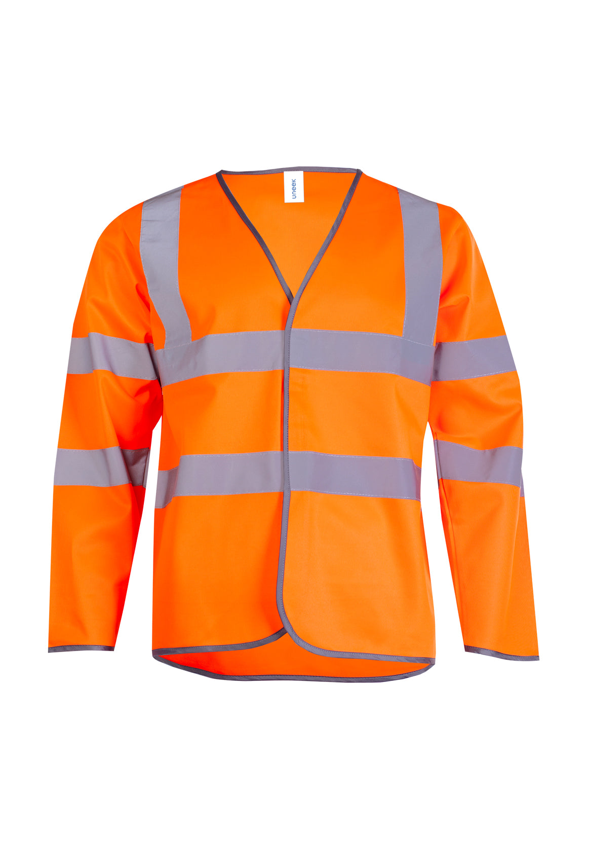 Long Sleeve Hi Vis Safety Waistcoat - Orange