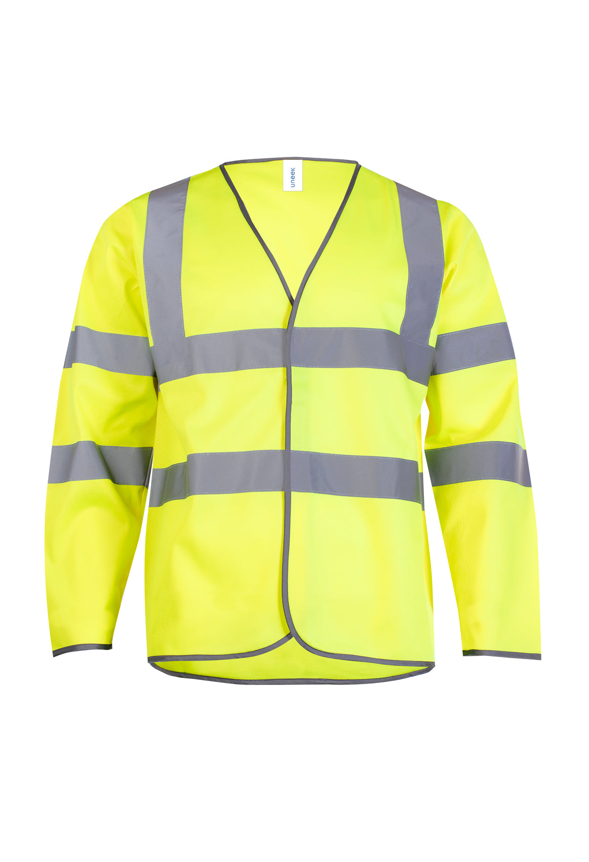 Long Sleeve Hi Vis Safety Waistcoat - Yellow
