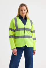 Long Sleeve Hi Vis Safety Waistcoat - Orange