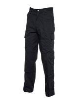 Cargo Trouser with Knee Pad Pockets Regular - Black