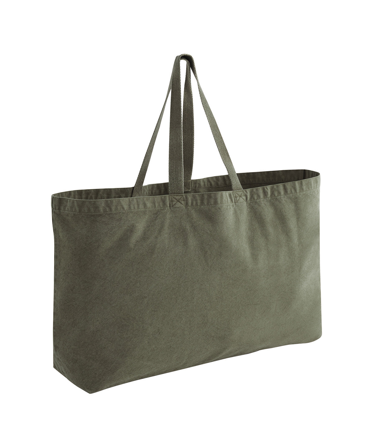 Garment-dyed oversized tote bag