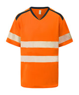 Hi-vis mandarin collar comfort trim t-shirt (HVJ430)