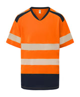 Hi-vis mandarin collar comfort trim t-shirt (HVJ430)