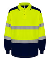 Hi-vis two-tone long sleeve polo (HVJ330)