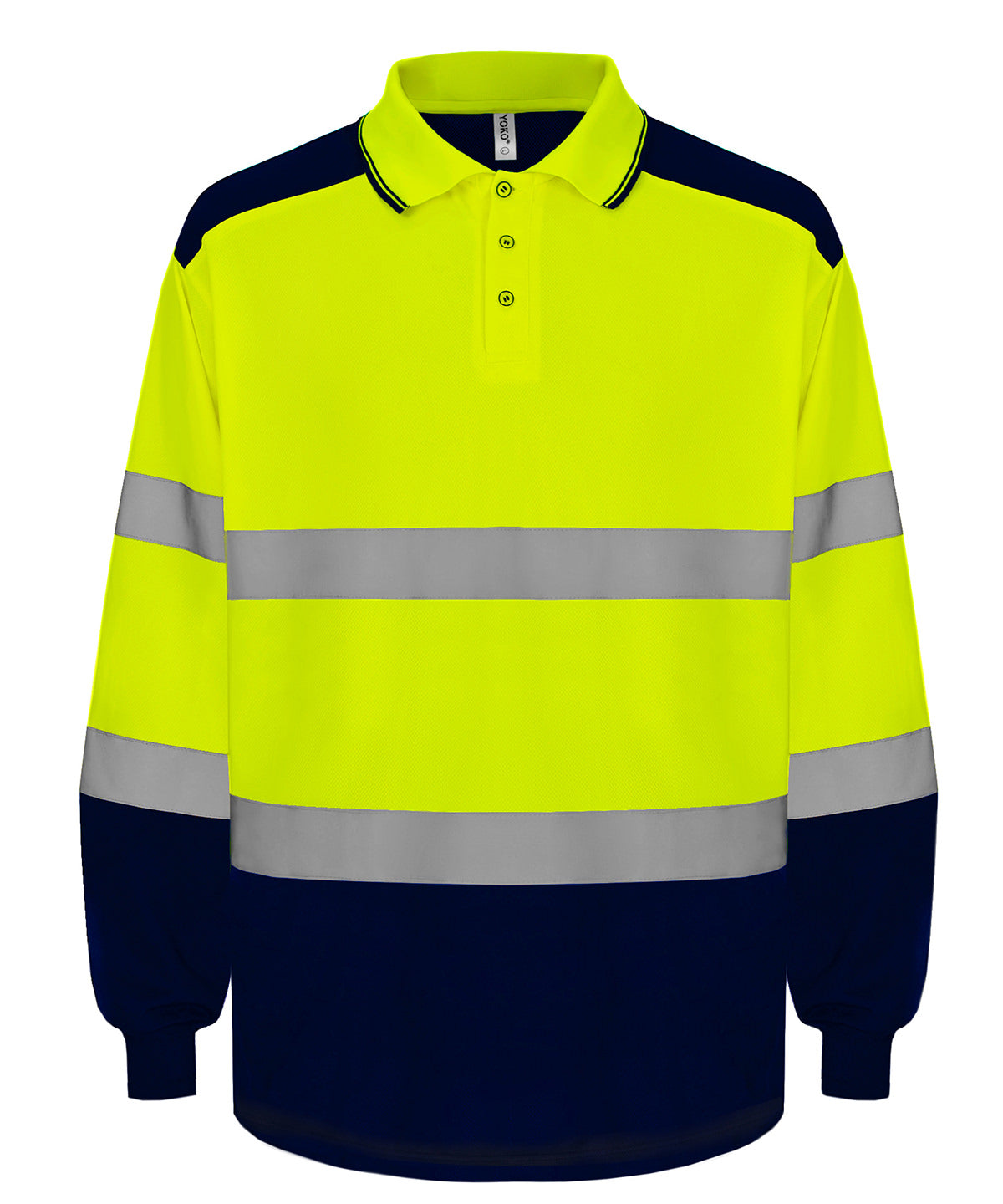 Hi-vis two-tone long sleeve polo (HVJ330)
