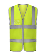 Hi-vis zip ID reflective border waistcoat (HVW103)
