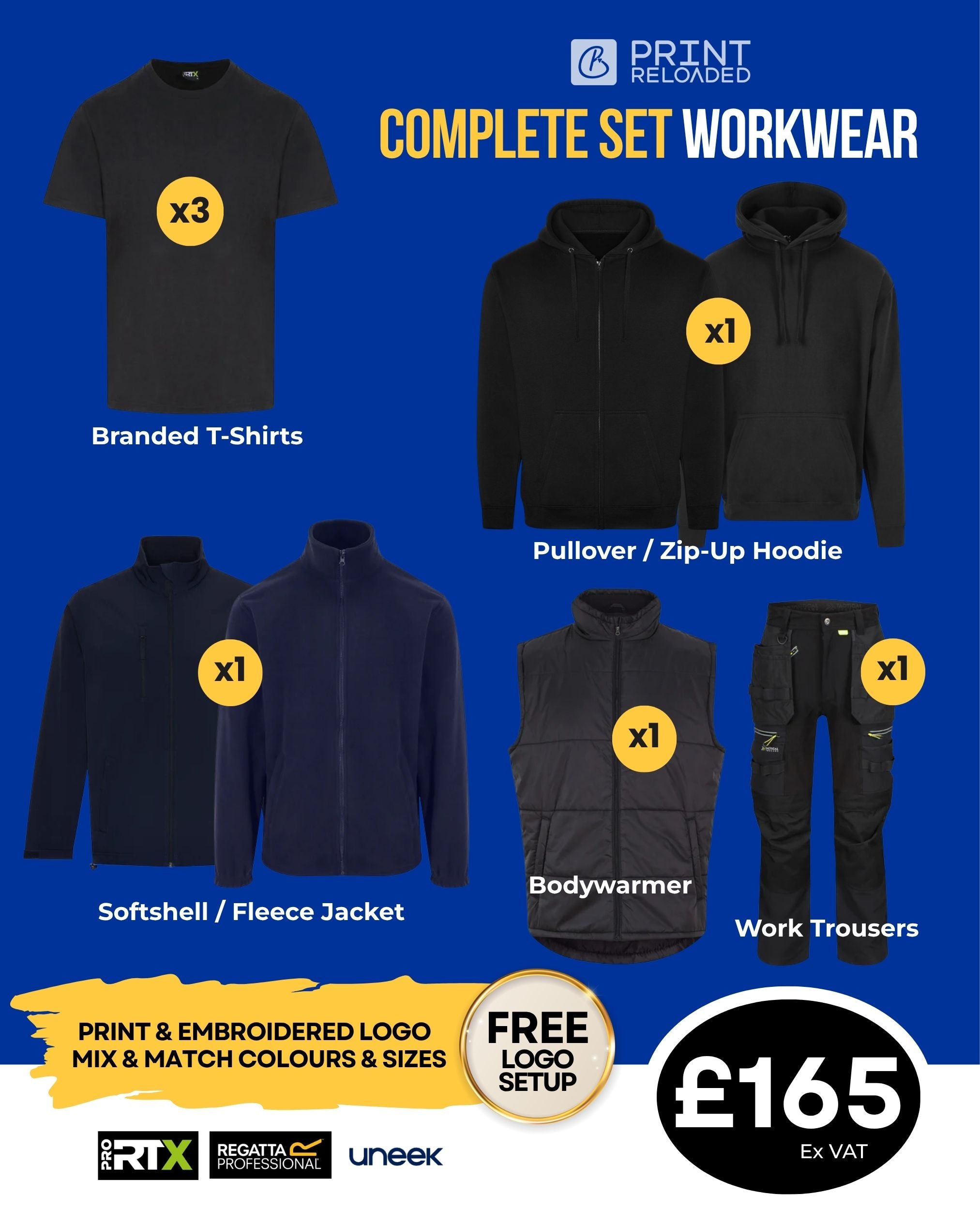 Complete Set Workwear Package + Free Logo