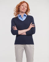 Ladies' V-Neck Knitted Pullover