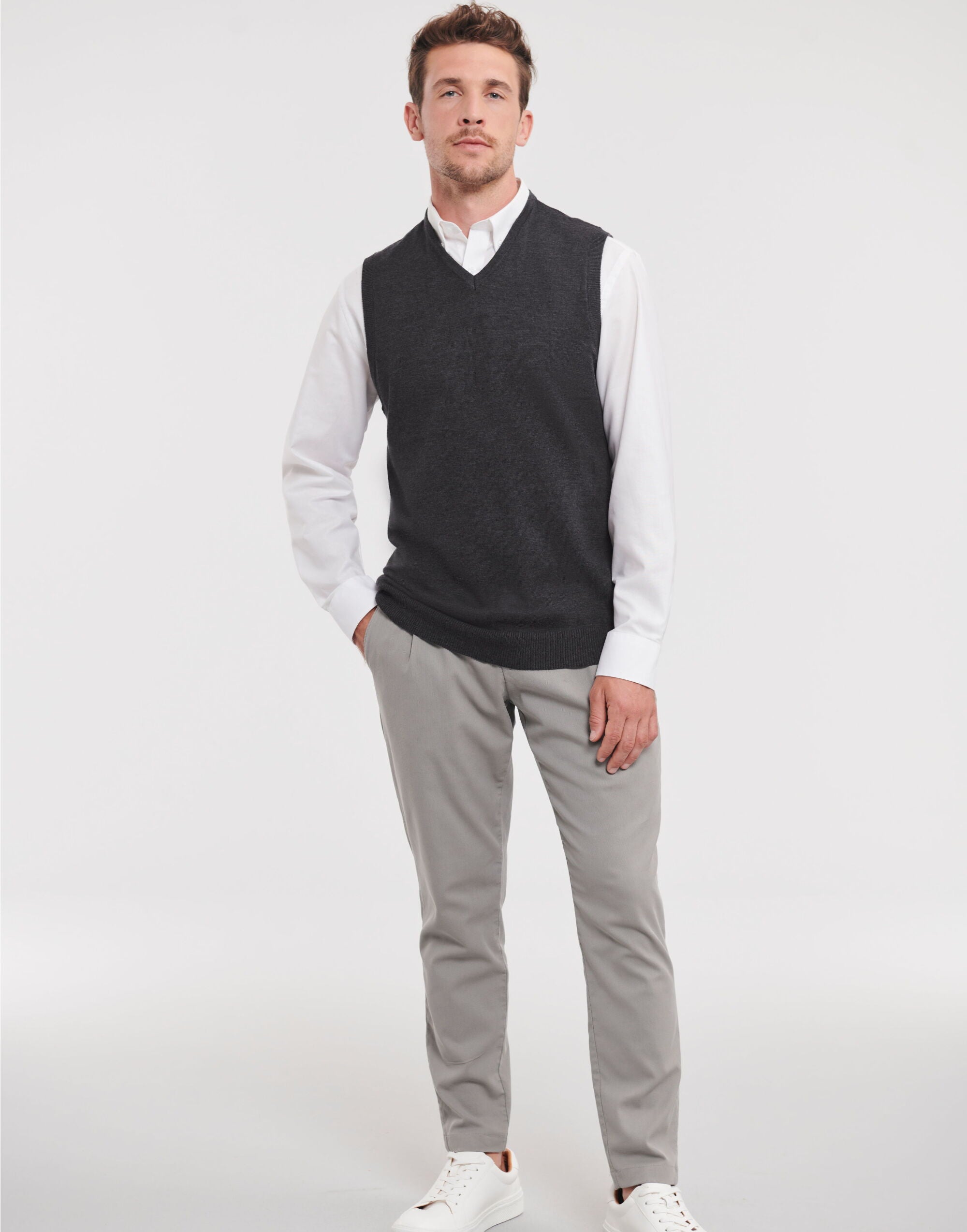V-Neck Sleeveless Knitted Pullover