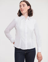 Ladies' Long Sleeve Fitted Polycotton Poplin Shirt
