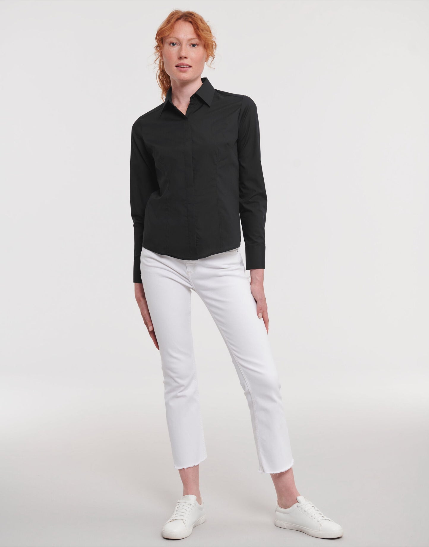 Ladies' Long Sleeve Fitted Polycotton Poplin Shirt