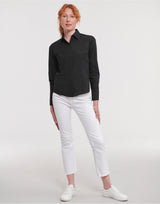 Ladies' Long Sleeve Fitted Polycotton Poplin Shirt