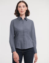 Ladies' Long Sleeve Fitted Polycotton Poplin Shirt