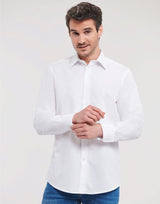 Men's Long Sleeve Tailored Polycotton Poplin Shirt