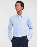Men's Long Sleeve Tailored Herringbone Shirt