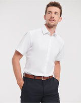 Men's Short Sleeve Tailored Herringbone Shirt