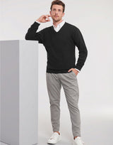 Men's V-Neck Knitted Pullover