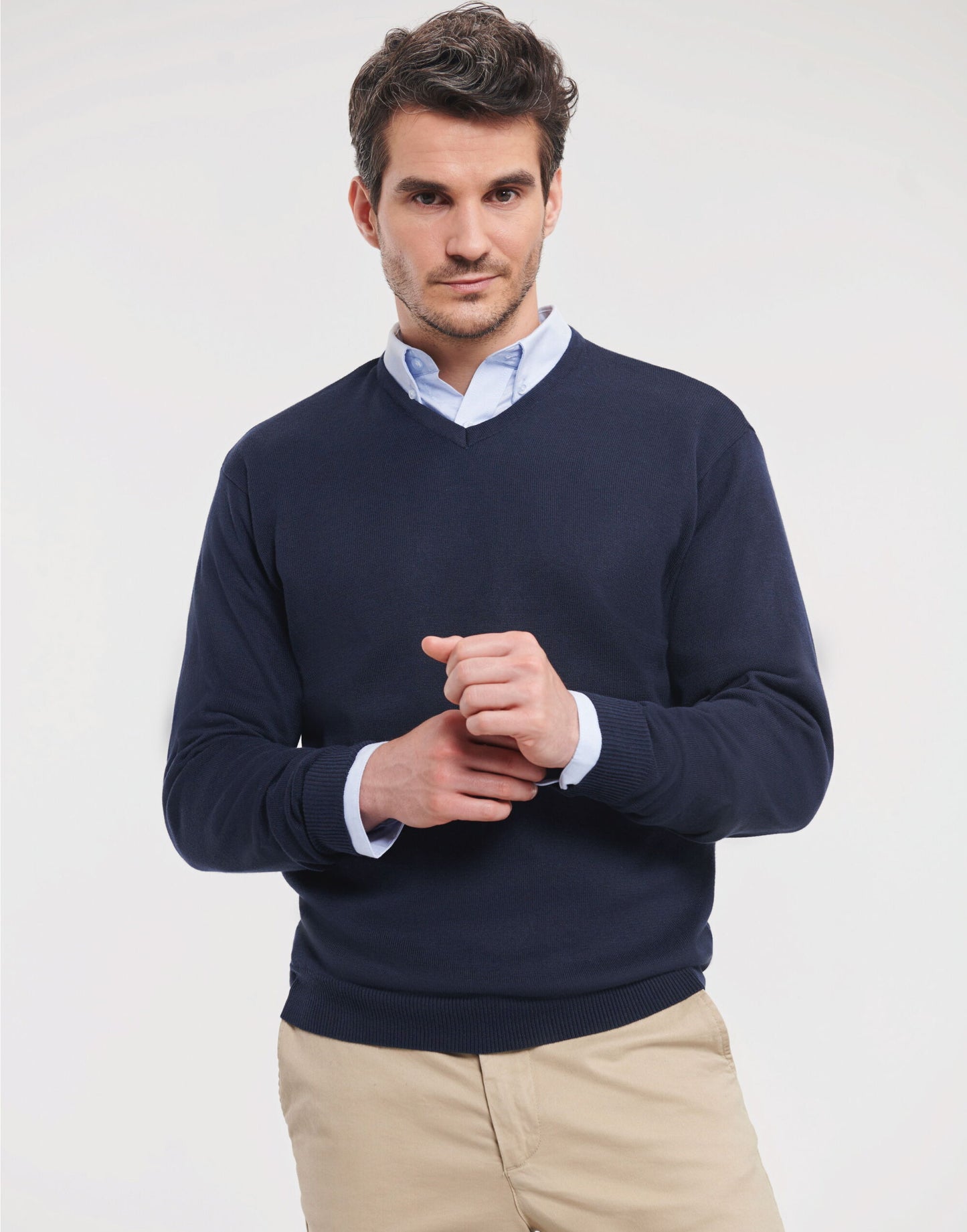 Men's V-Neck Knitted Pullover
