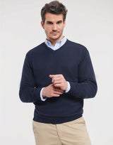 Men's V-Neck Knitted Pullover