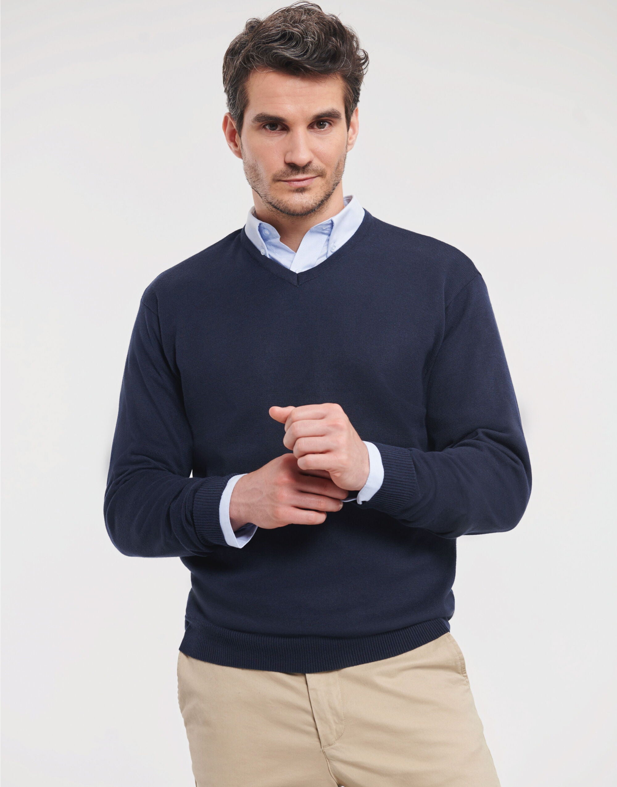 Men's V-Neck Knitted Pullover