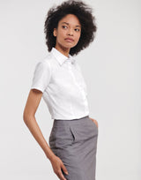 Ladies' Short Sleeve Tailored Herringbone Shirt