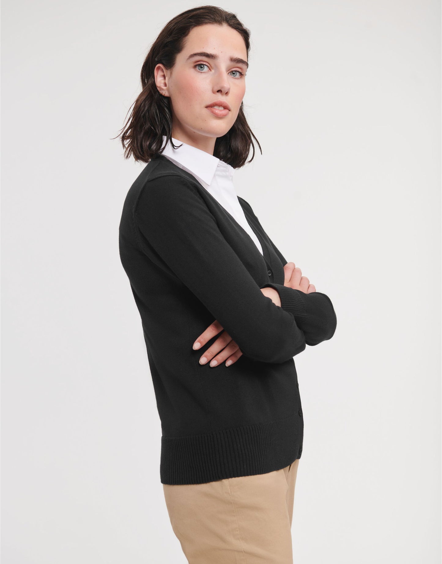 Ladies'  V-Neck Knitted Cardigan