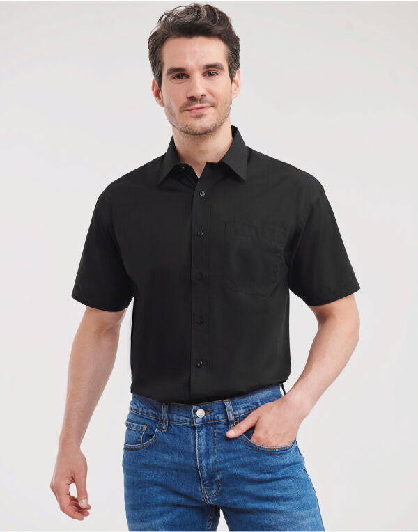 Men's Short Sleeve Classic Polycotton Poplin Shirt