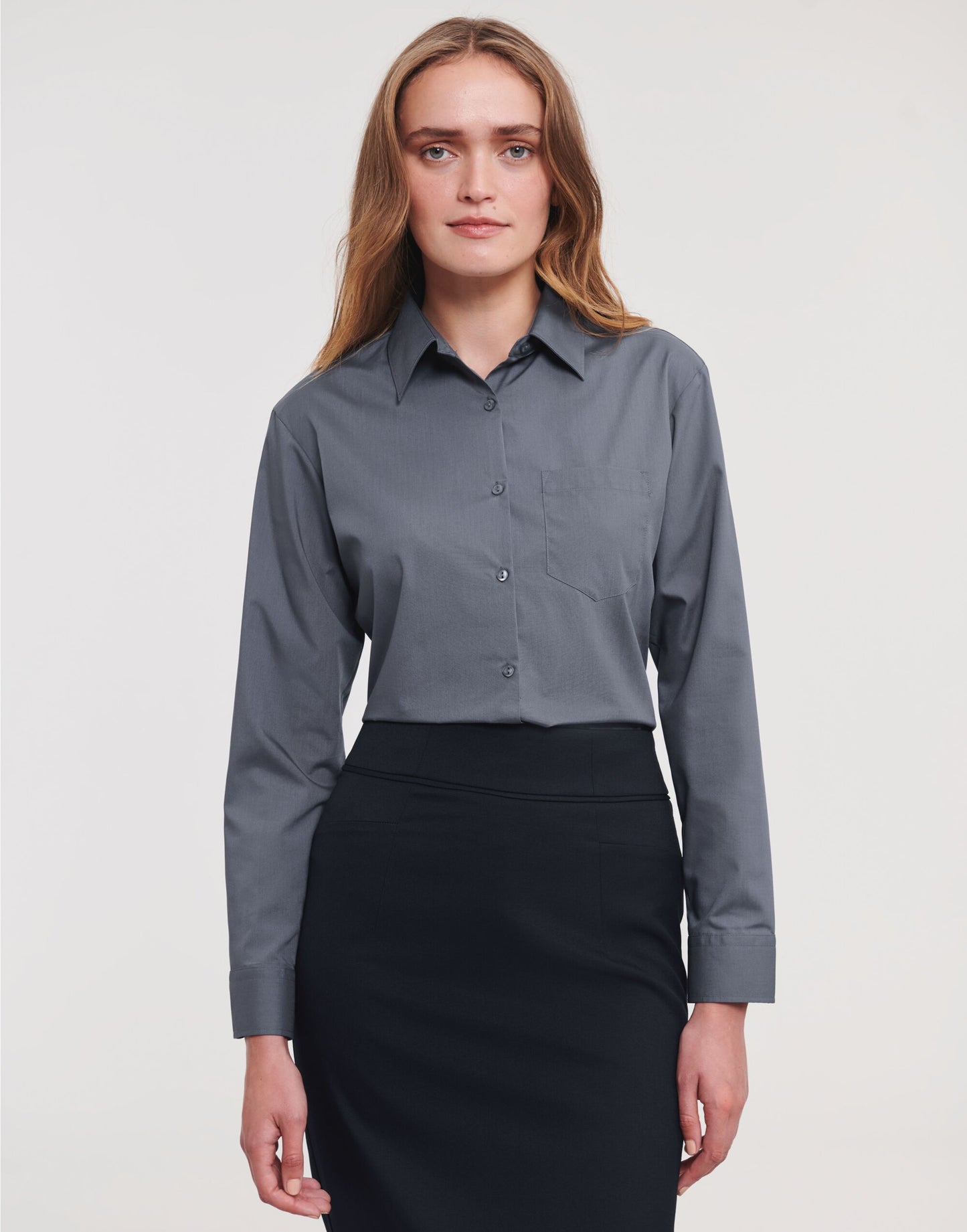 Ladies' Long Sleeve Classic Polycotton Poplin Shirt