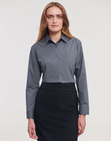 Ladies' Long Sleeve Classic Polycotton Poplin Shirt