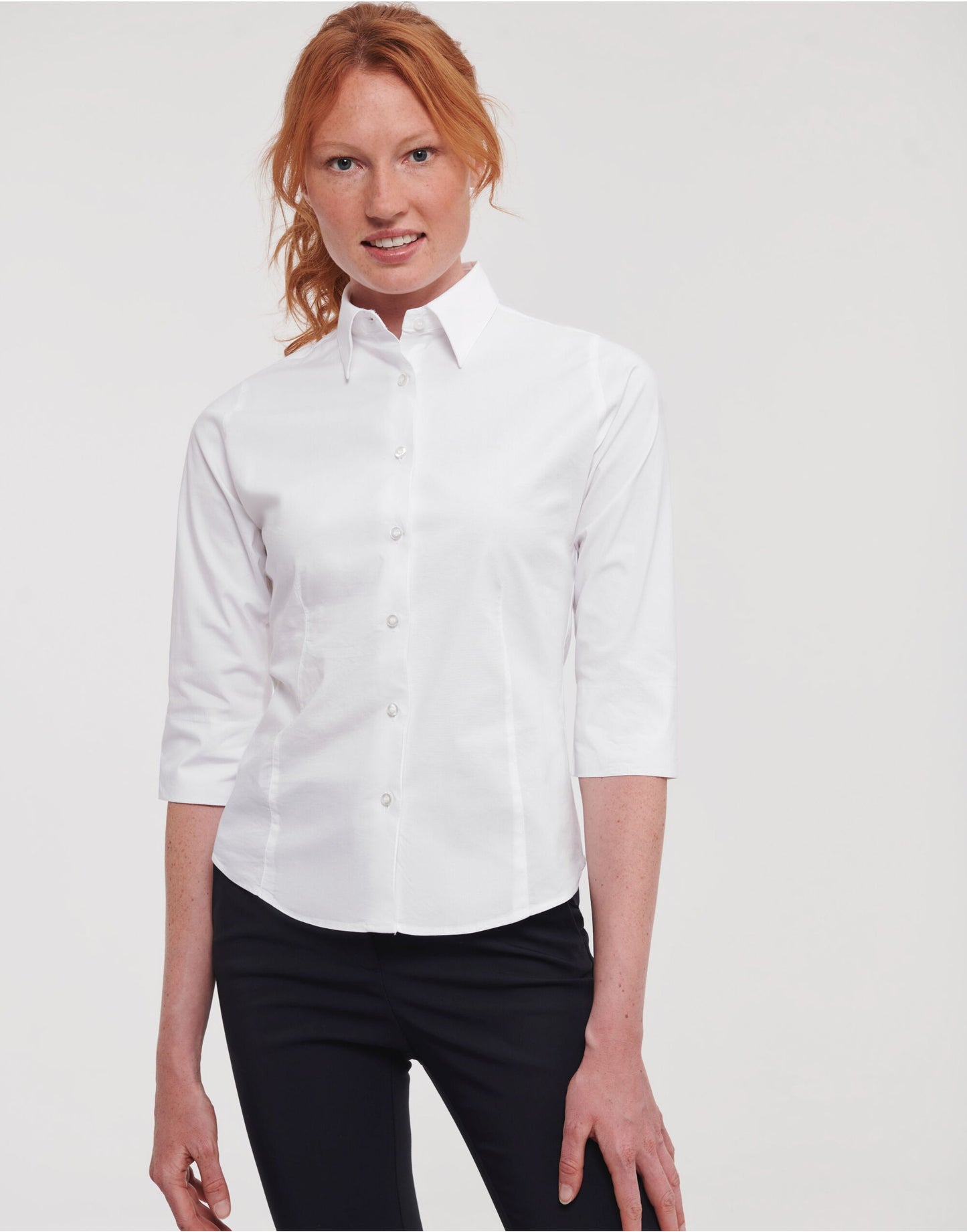Ladies' 3/4 Sleeve Fitted Stretch Shirt