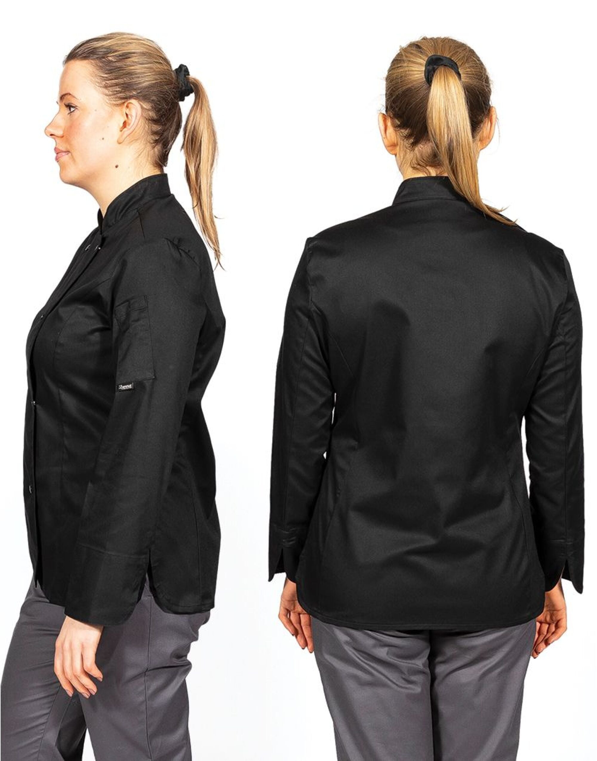 Ladies' Long Sleeve Fitted Chef's Jacket