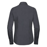 Ladies' Long Sleeve Fitted Polycotton Poplin Shirt
