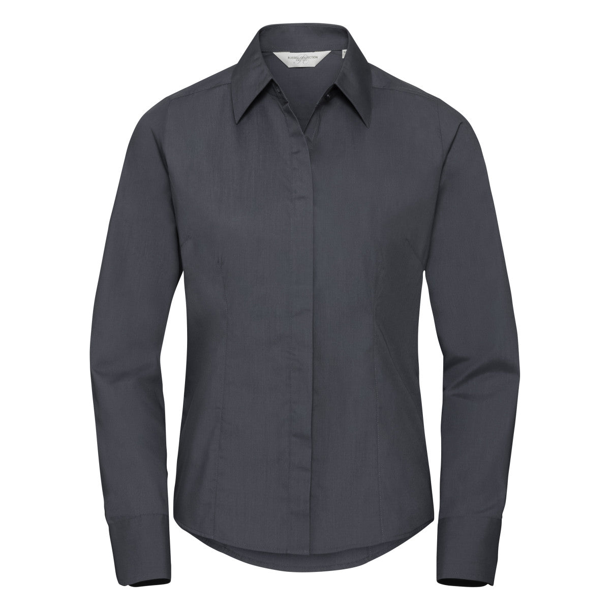 Ladies' Long Sleeve Fitted Polycotton Poplin Shirt