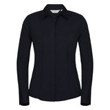 Ladies' Long Sleeve Fitted Polycotton Poplin Shirt