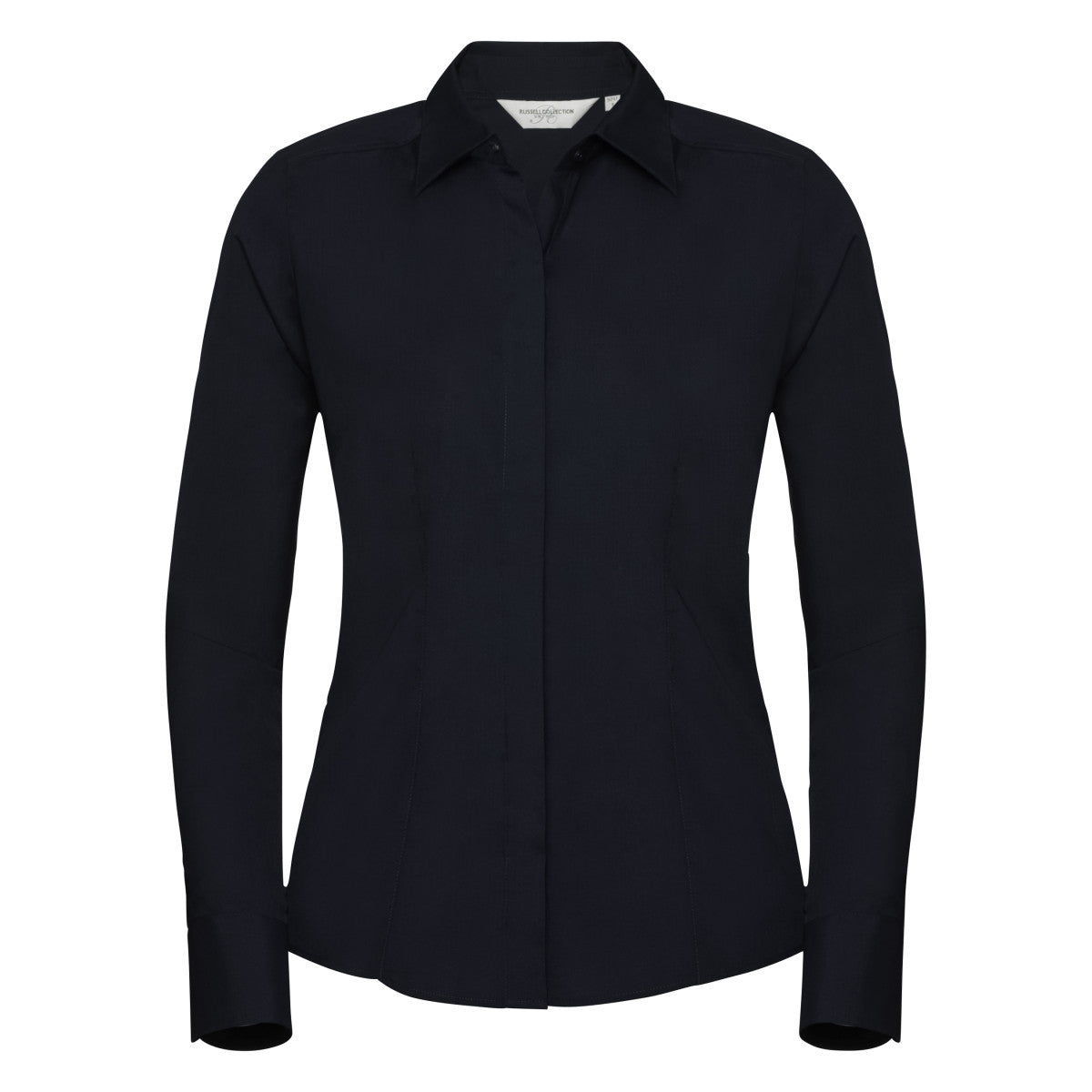 Ladies' Long Sleeve Fitted Polycotton Poplin Shirt