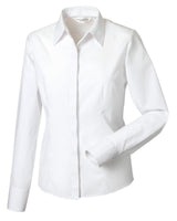 Ladies' Long Sleeve Fitted Polycotton Poplin Shirt