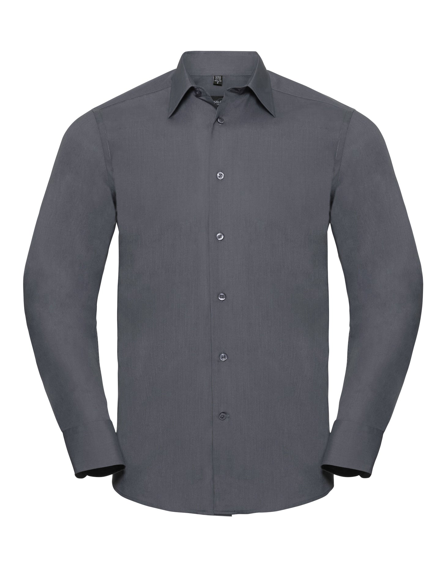 Men's Long Sleeve Tailored Polycotton Poplin Shirt